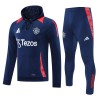 Manchester United Hoodie Training Huppari 2024-25 Navy - Miesten